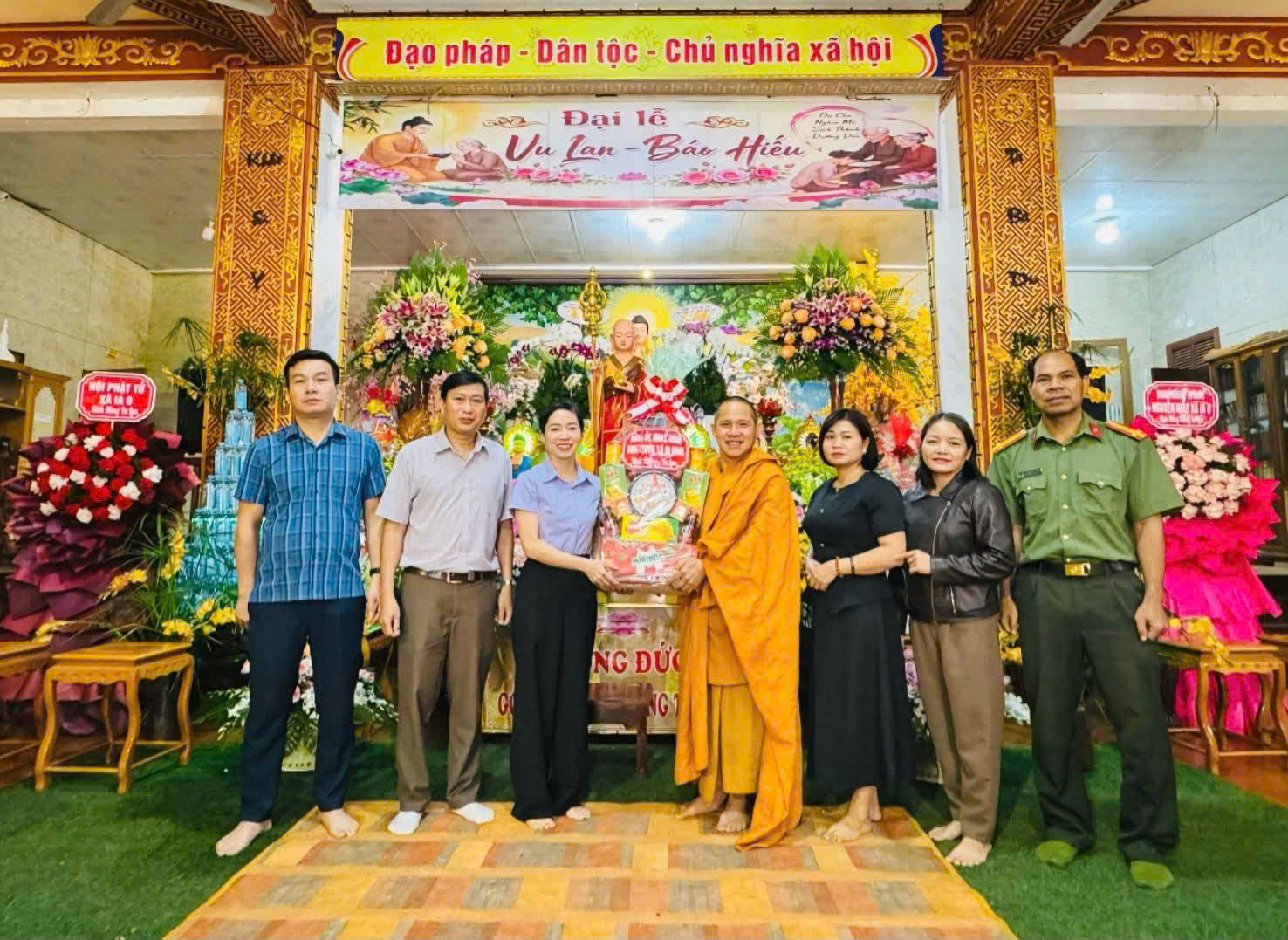 Lãnh Đạo Xã Ia Grai Thăm Chúc Mừng Tịnh Xá Ngọc Lai Nhân Mùa Vu Lan
